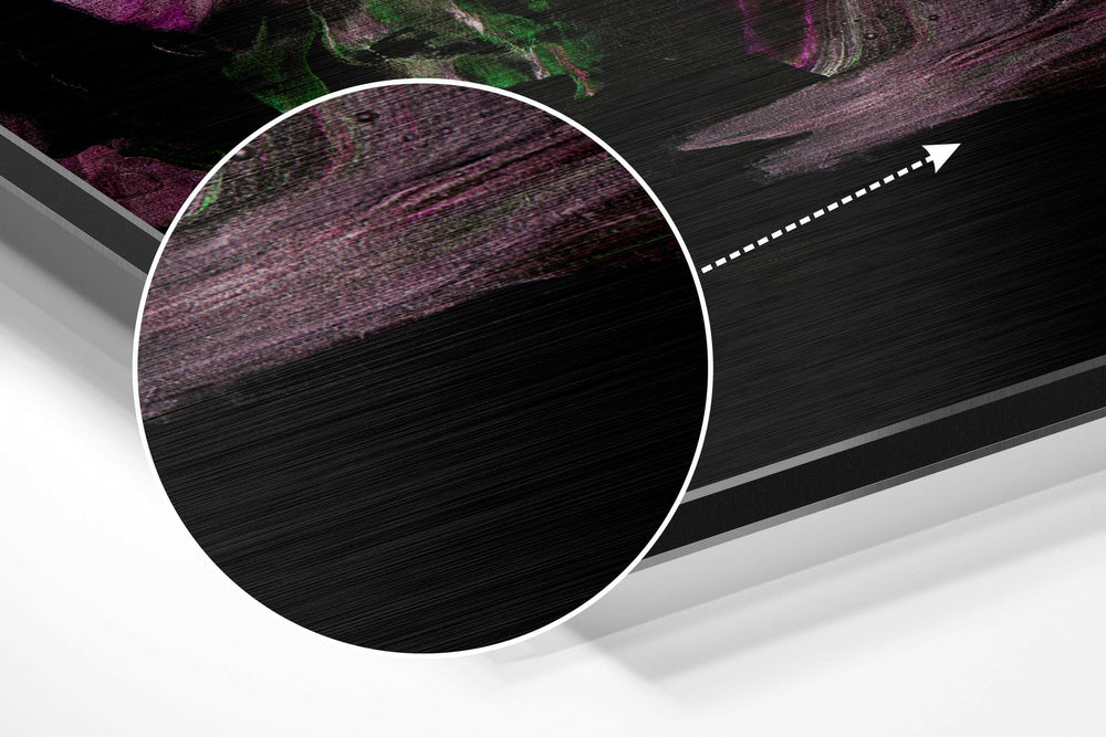Dance of Purple Brushed Aluminium Dibond Wall Art.