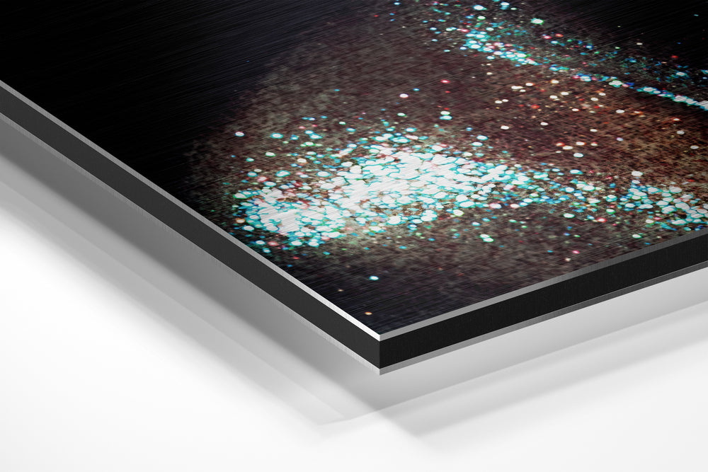 Sparkling Woman Brushed Aluminium Dibond Wall Art.