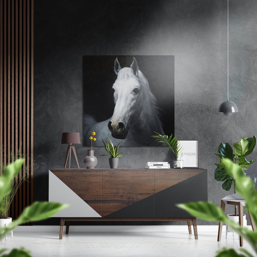 Horse Brushed Aluminium Dibond Wall Art.
