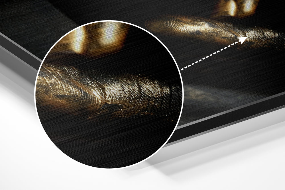 Shh Brushed Aluminium Dibond Wall Art.