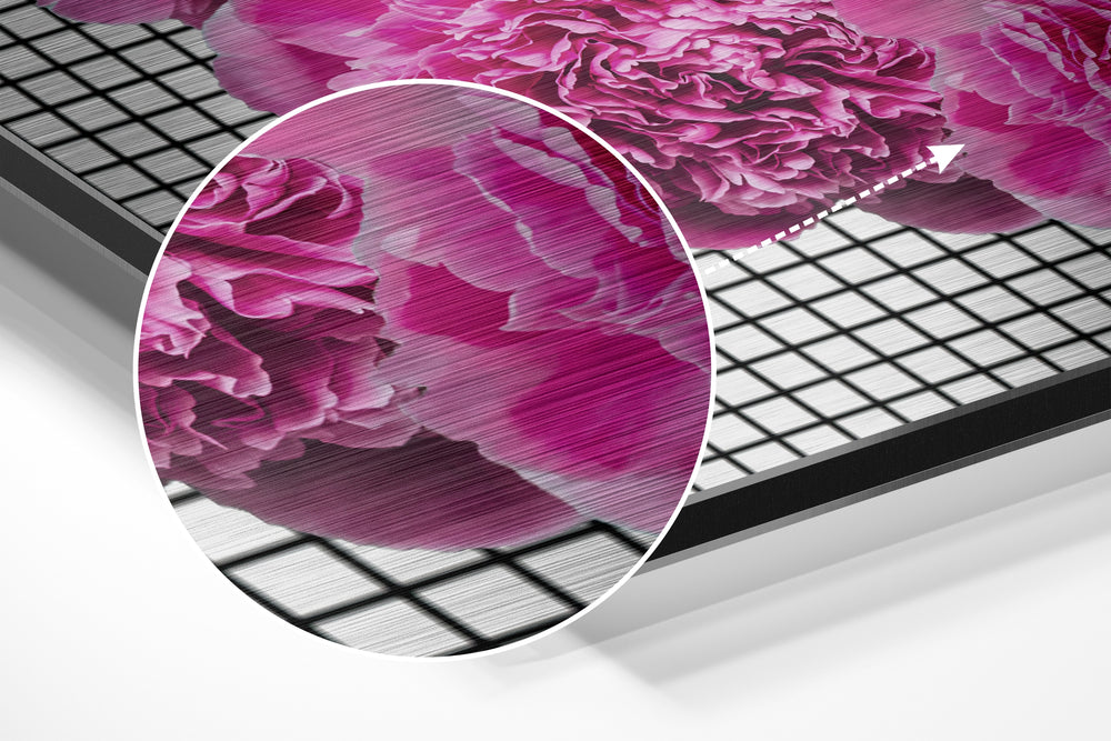 Lips Brushed Aluminium Dibond Wall Art.