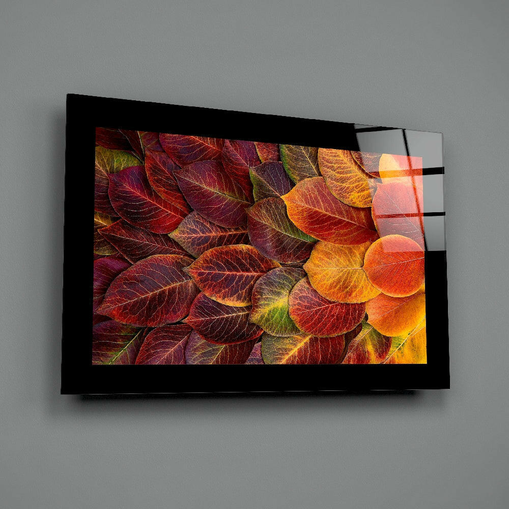 Editorial-photo panel bringing seasonal heat to a study