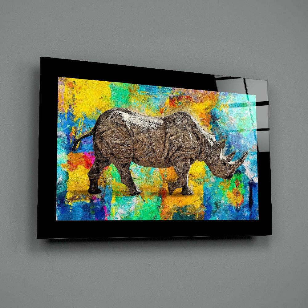 Pop-painterly panel bringing chromatic heat to a teen den
