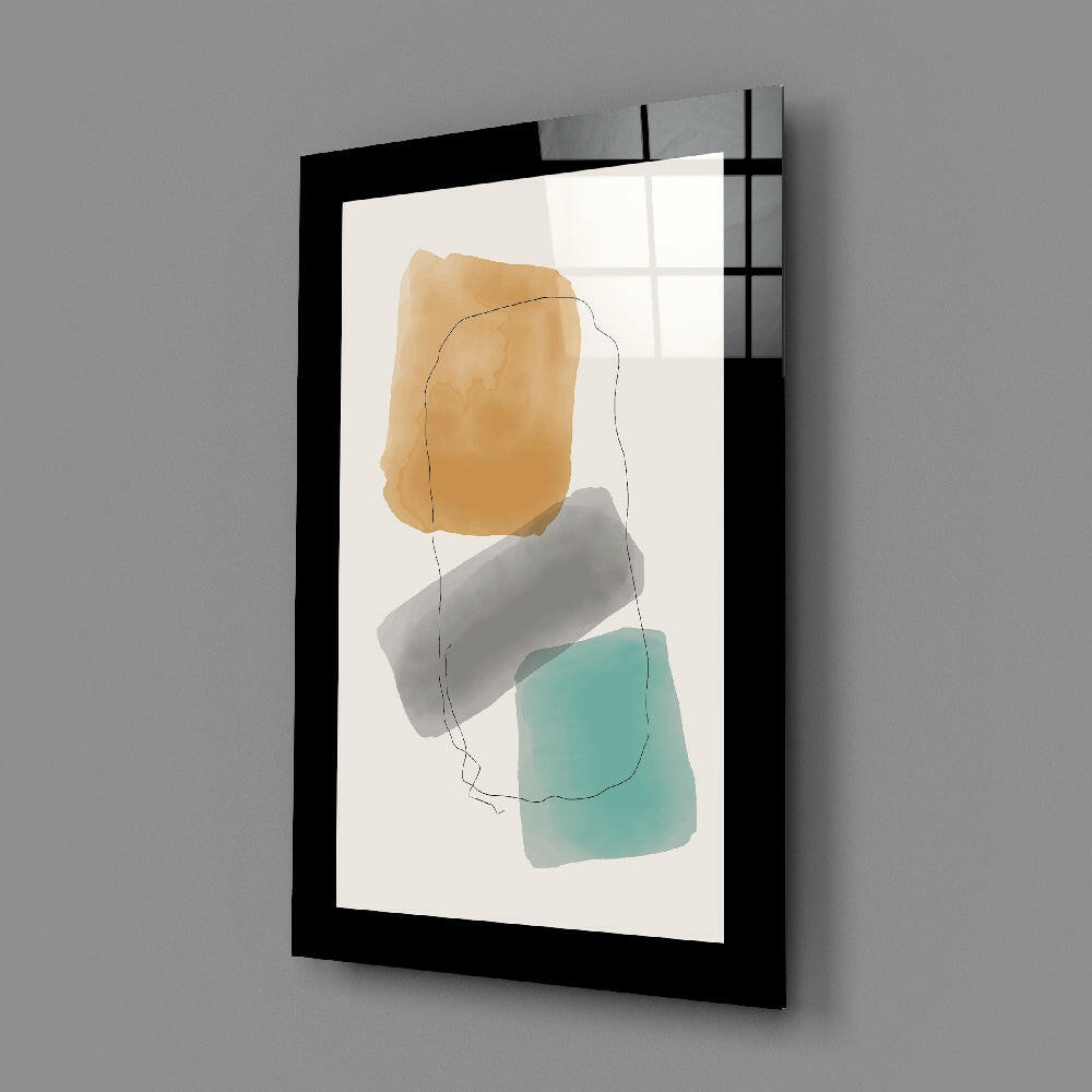 Minimal-watercolor panel bringing boho calm to a reading nook