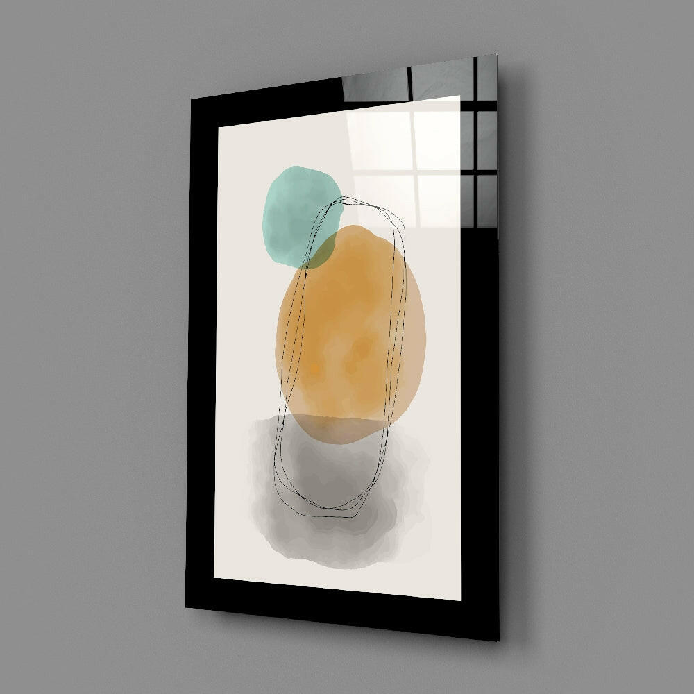 Minimal-watercolor panel bringing boho calm to a reading nook