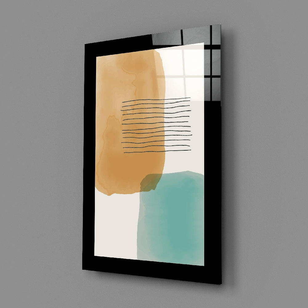 Minimal-watercolor panel bringing boho calm to a reading nook