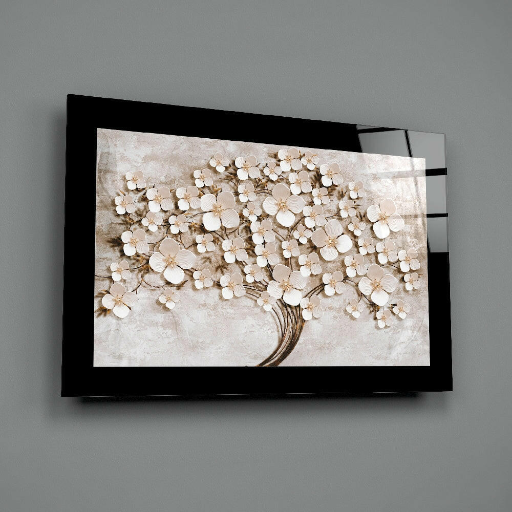 Textured-relief panel bringing sculptural warmth to a dining room