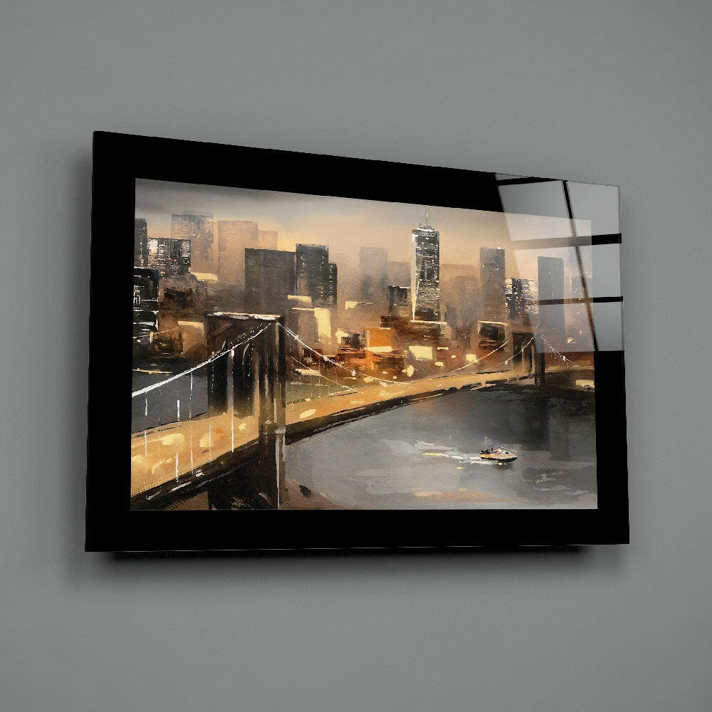 Oil-painting panel bringing painterly warmth to a man cave