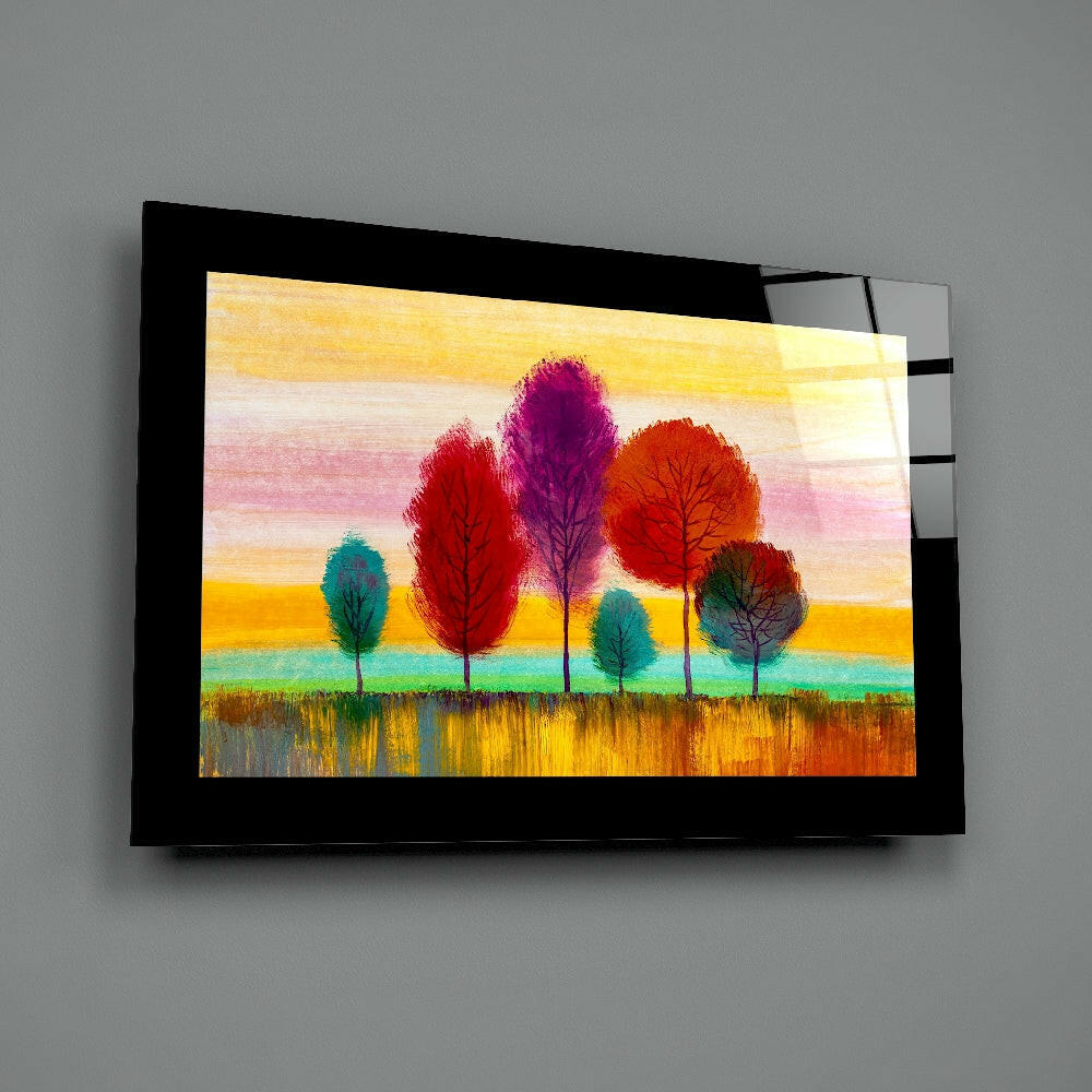 Painterly panel bringing candy warmth to a sunroom