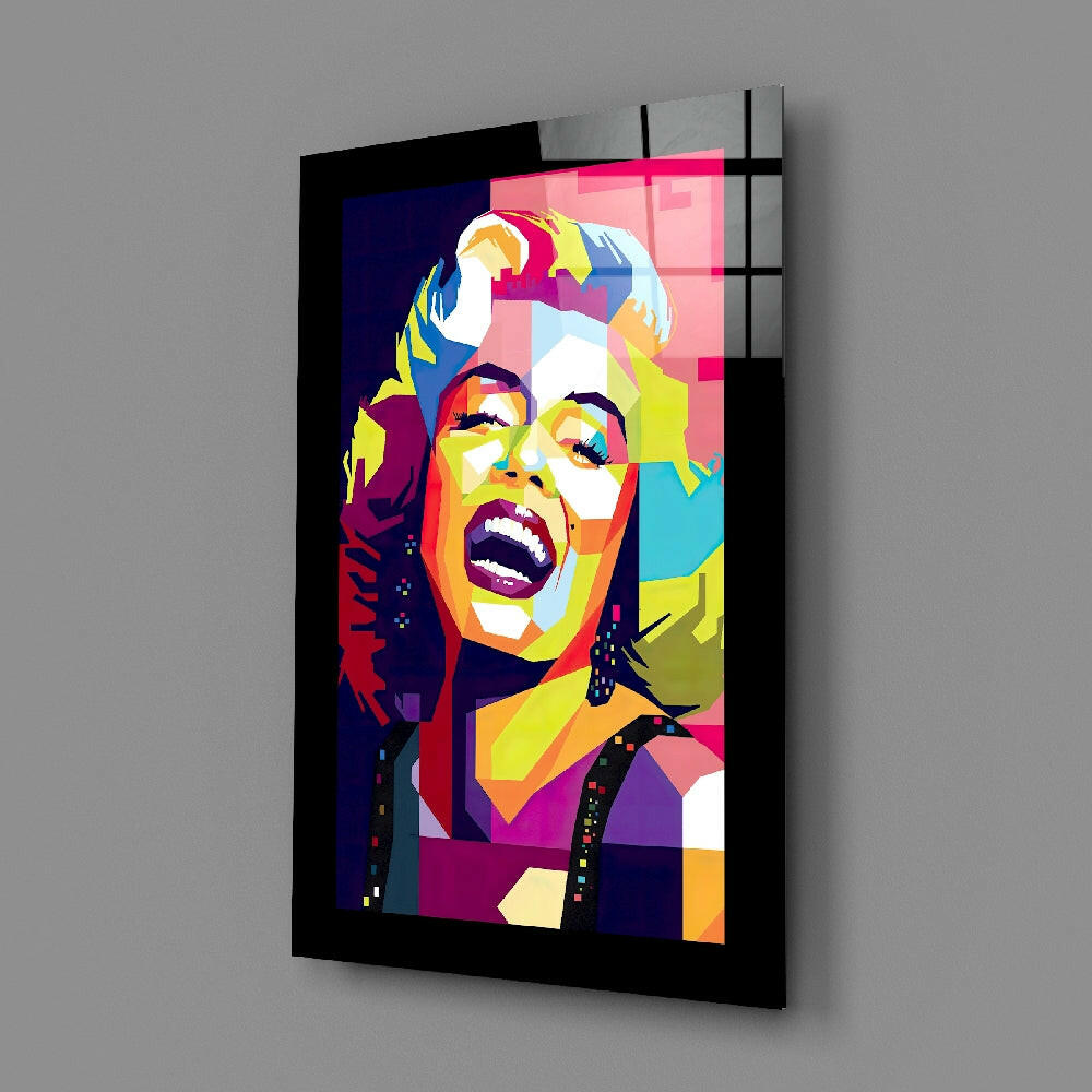 Pop-cubist panel bringing high-contrast snap to a music room