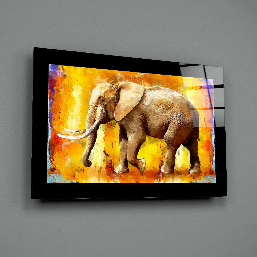Oil-painting panel bringing painterly firepower to a foyer