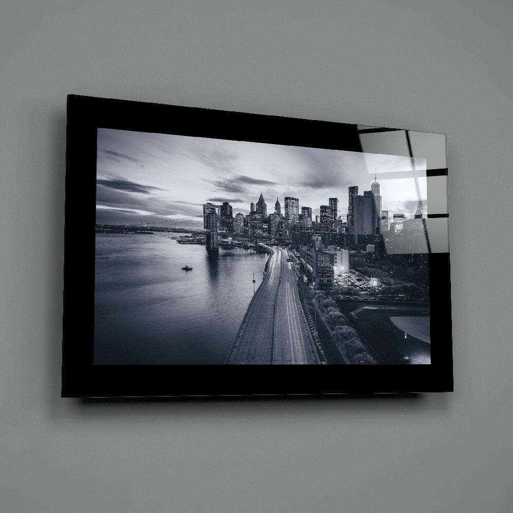 Editorial-photo panel bringing noir gravity to a man cave