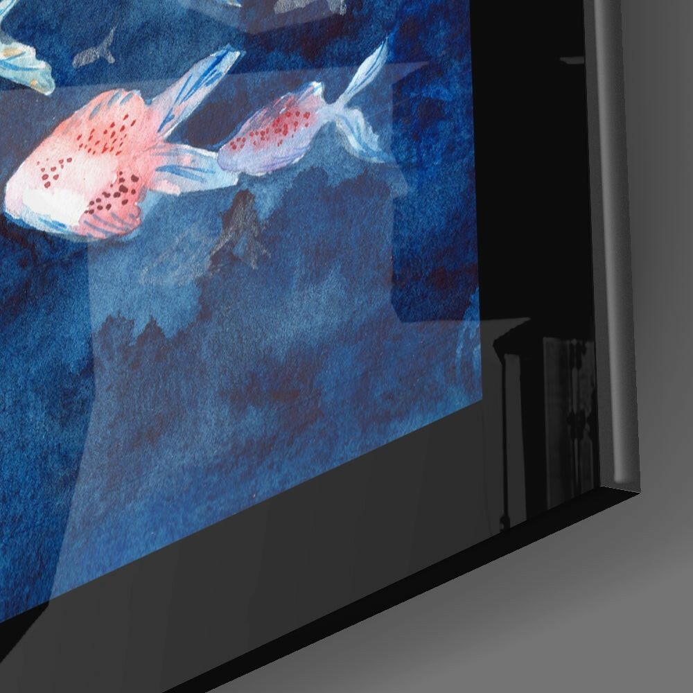 Colorful Fishes close-up showing coral fish and ghost trails