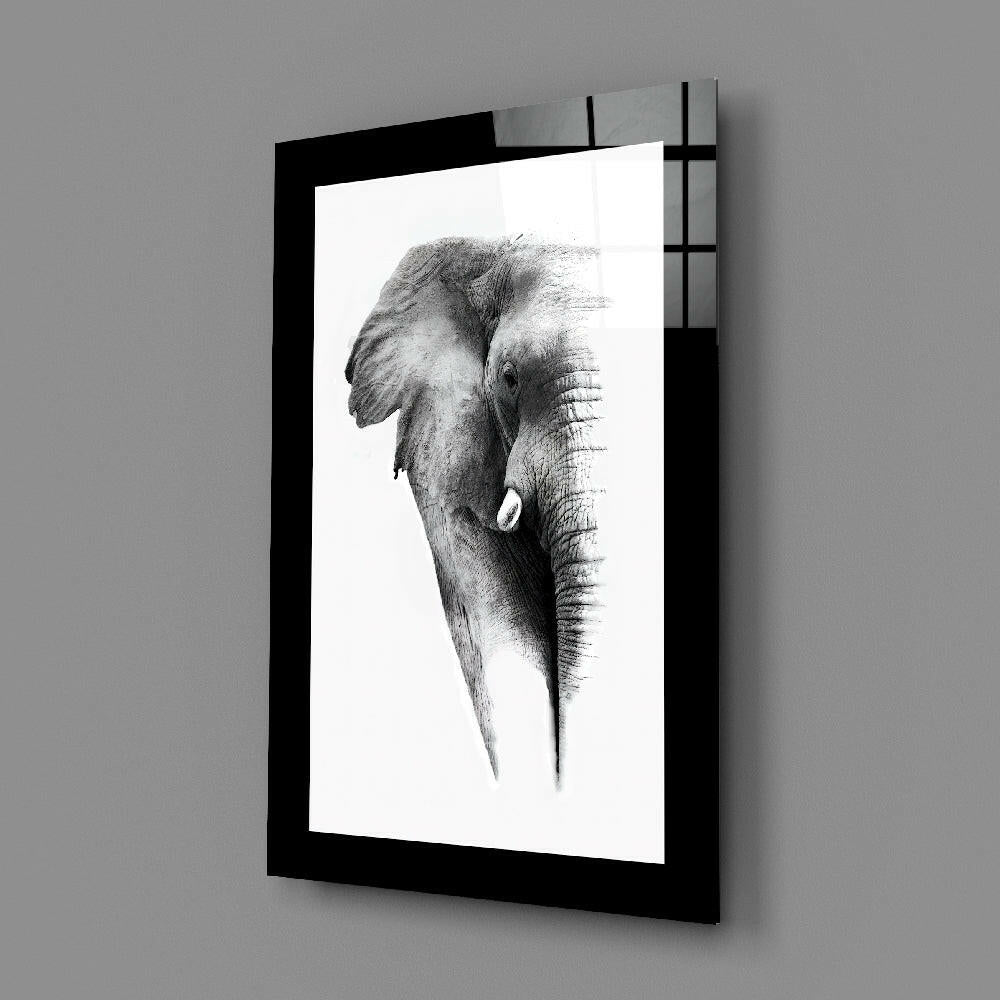 Pencil-sketch panel bringing monochrome calm to a bedroom