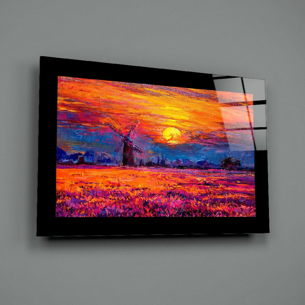 Oil-painting panel bringing painterly warmth to a dining room