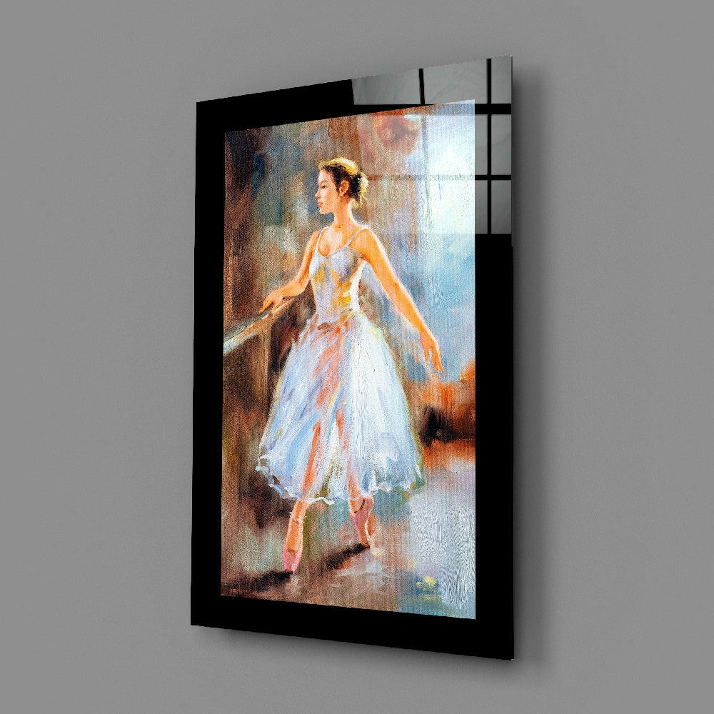 Oil-painting panel bringing dancer warmth to a child's room
