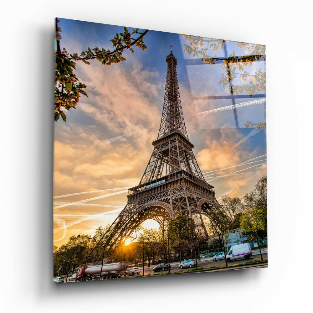 Eiffel Tower Glass Wall Art.
