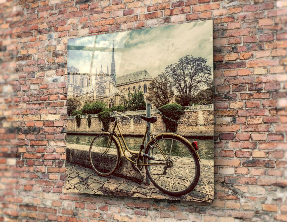 Bicycle Glass Wall Art.