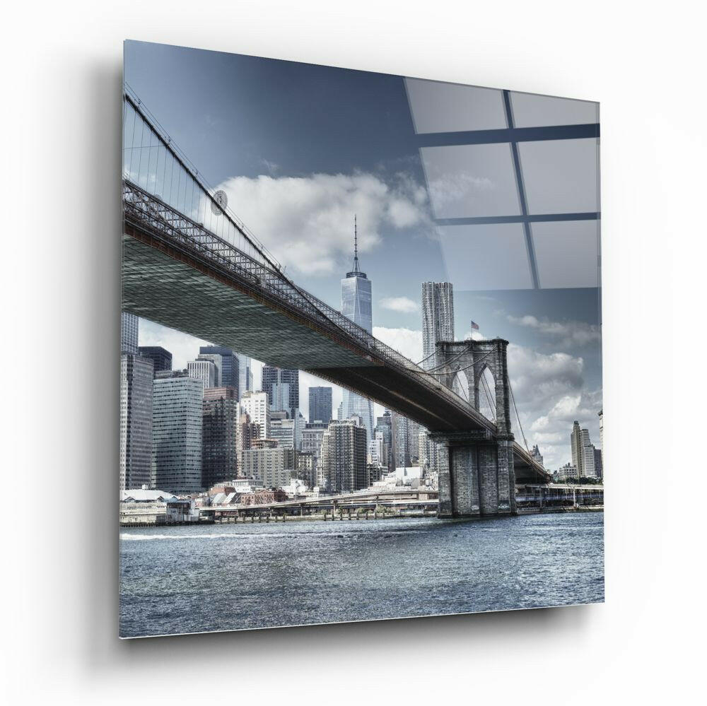 Brooklyn Bridge Glass Wall Art.