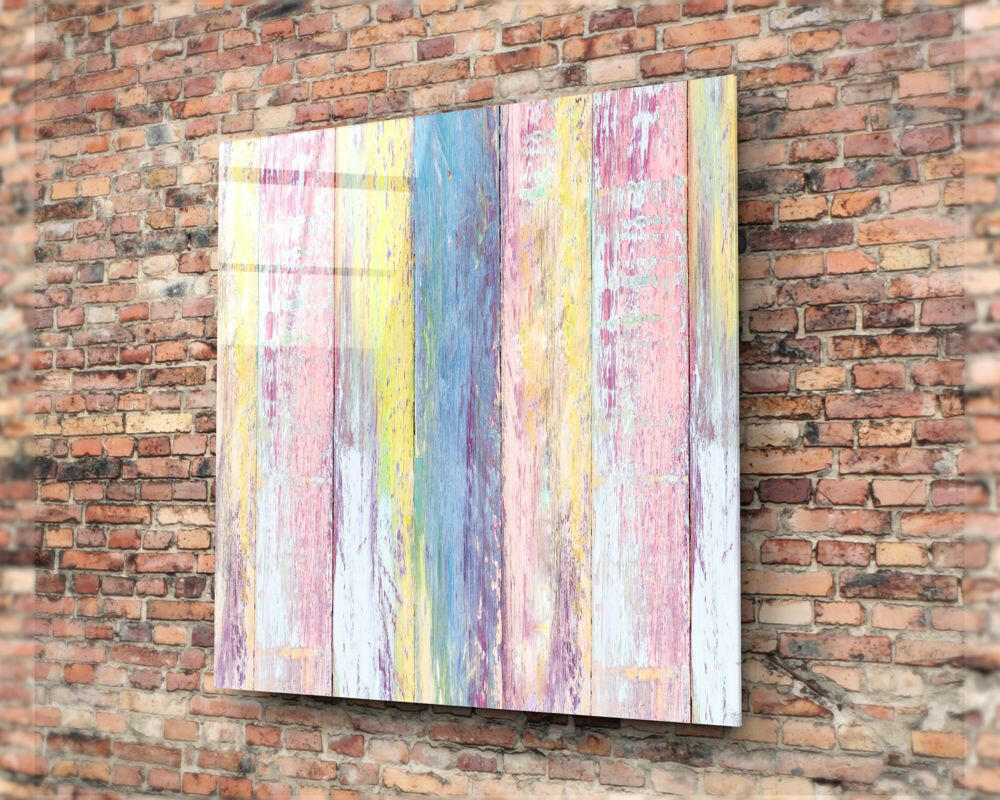 Wooden Patterned Glass Wall Art.