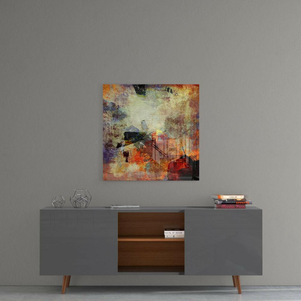 Abstract Glass Wall Art.