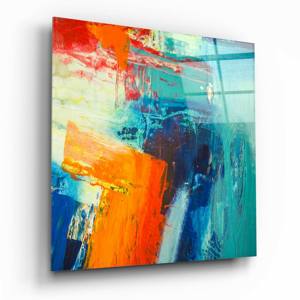 Abstract Glass Wall Art.