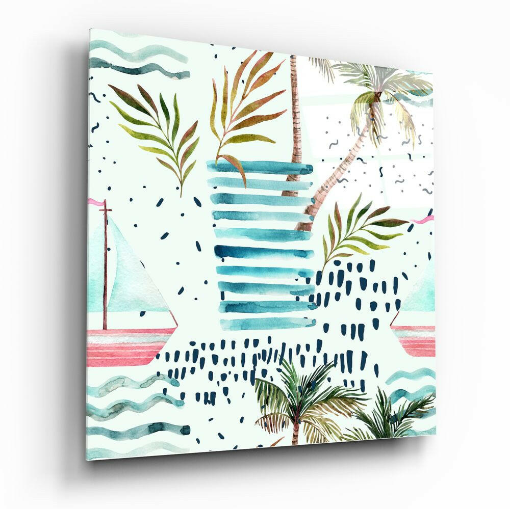Abstract Glass Wall Art.