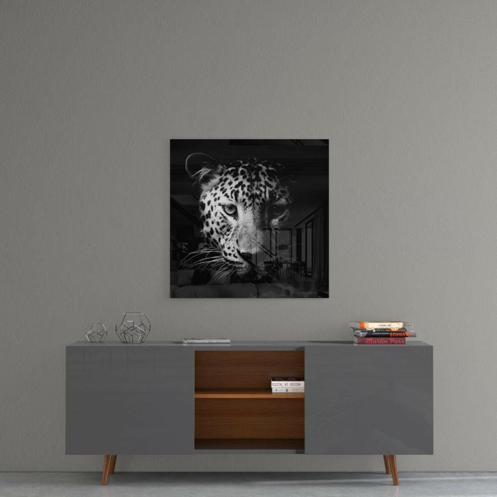 Leopard Glass Wall Art.