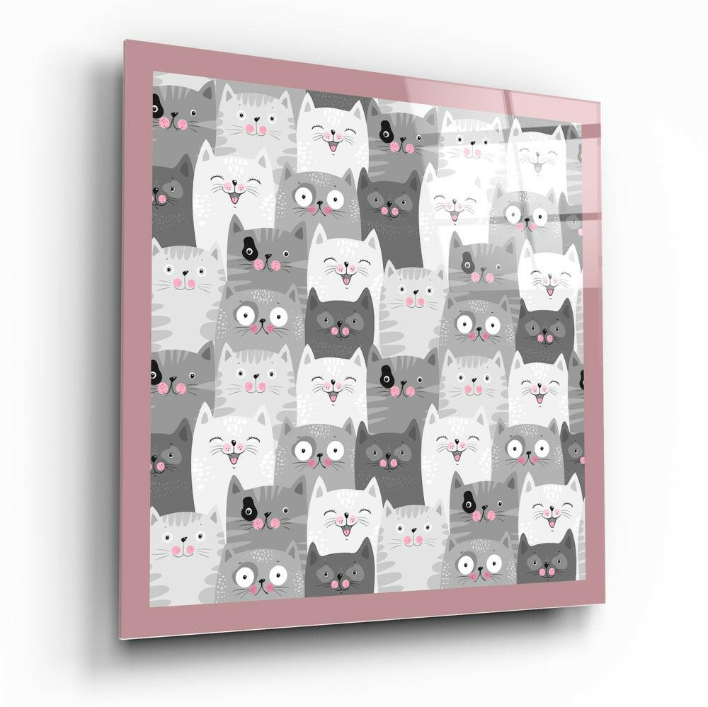 Cats Glass Wall Art.