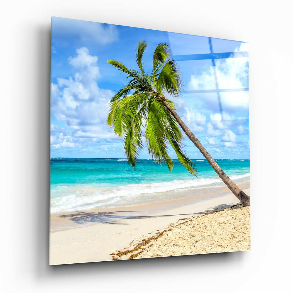 Palm Tree Glass Wall Art.