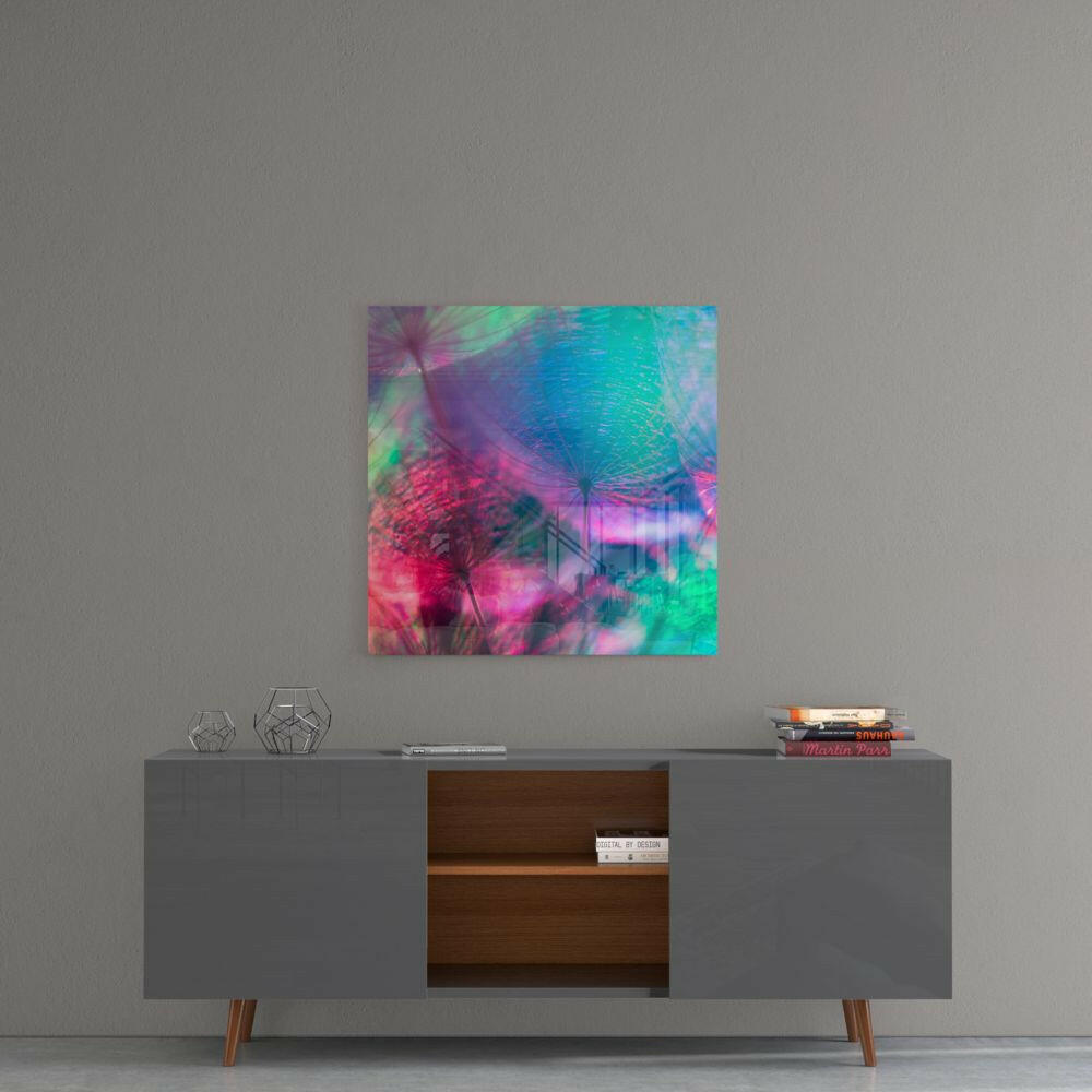 Dandelion Glass Wall Art.