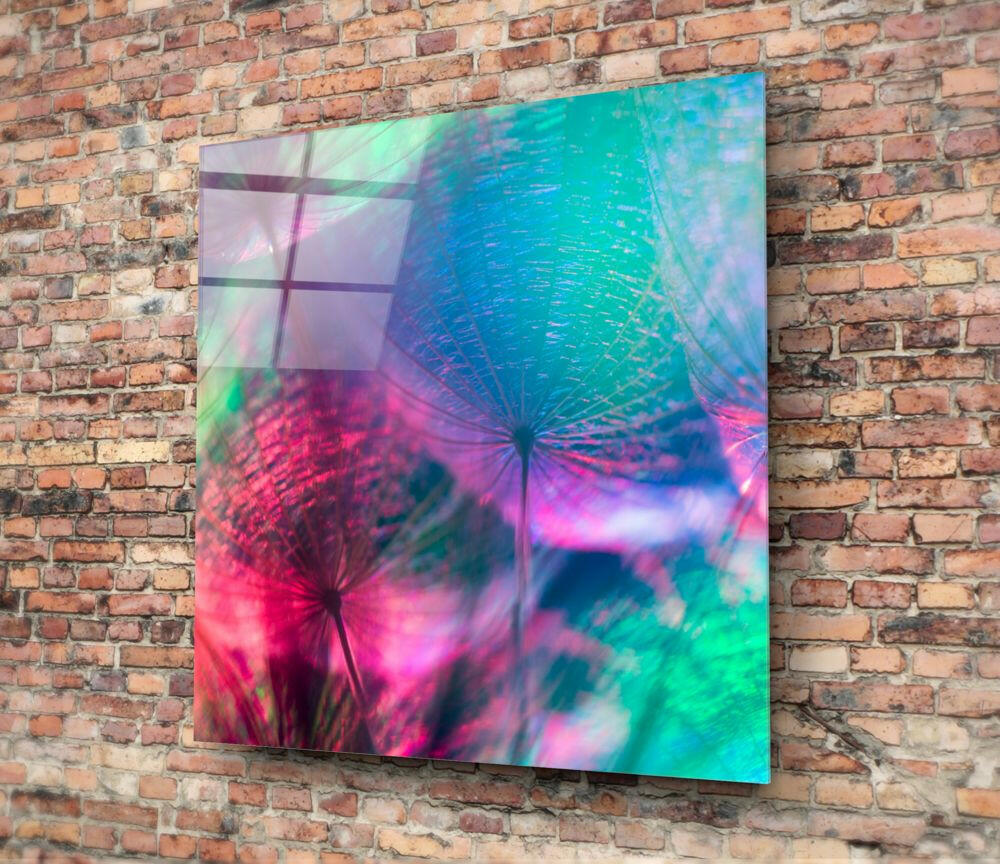 Dandelion Glass Wall Art.