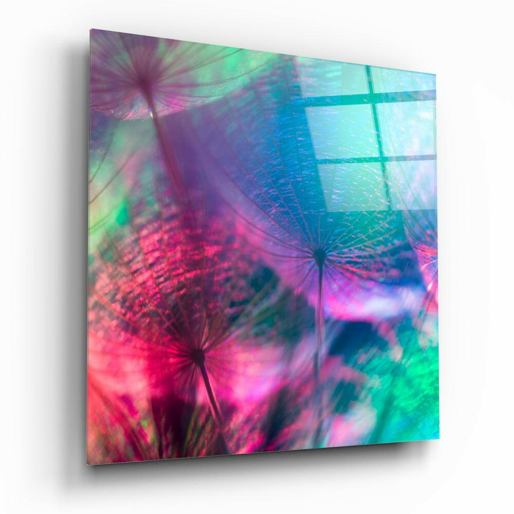 Dandelion Glass Wall Art.