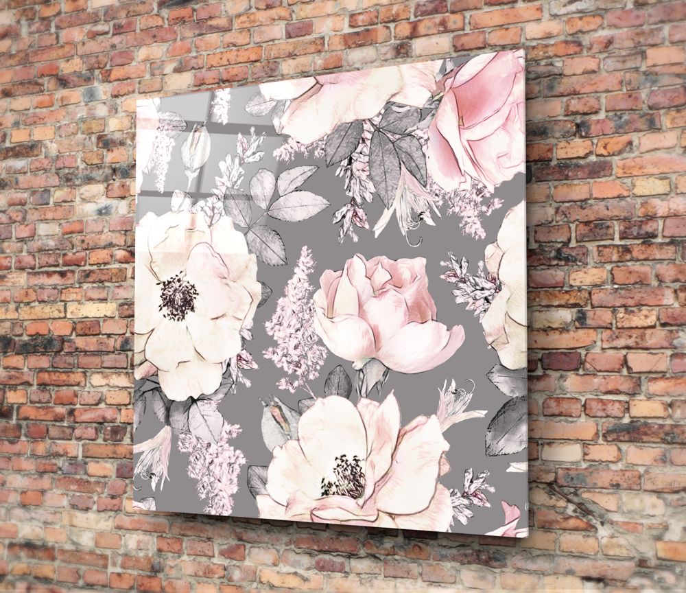 Flower Glass Wall Art.
