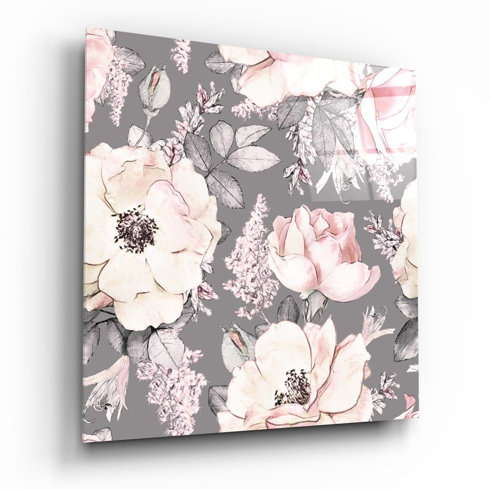 Flower Glass Wall Art.