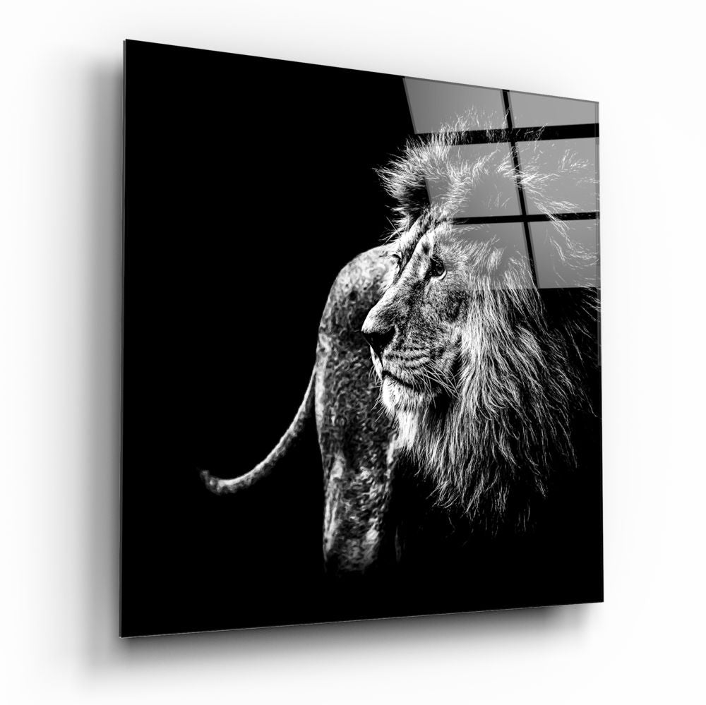 Lion Glass Wall Art.