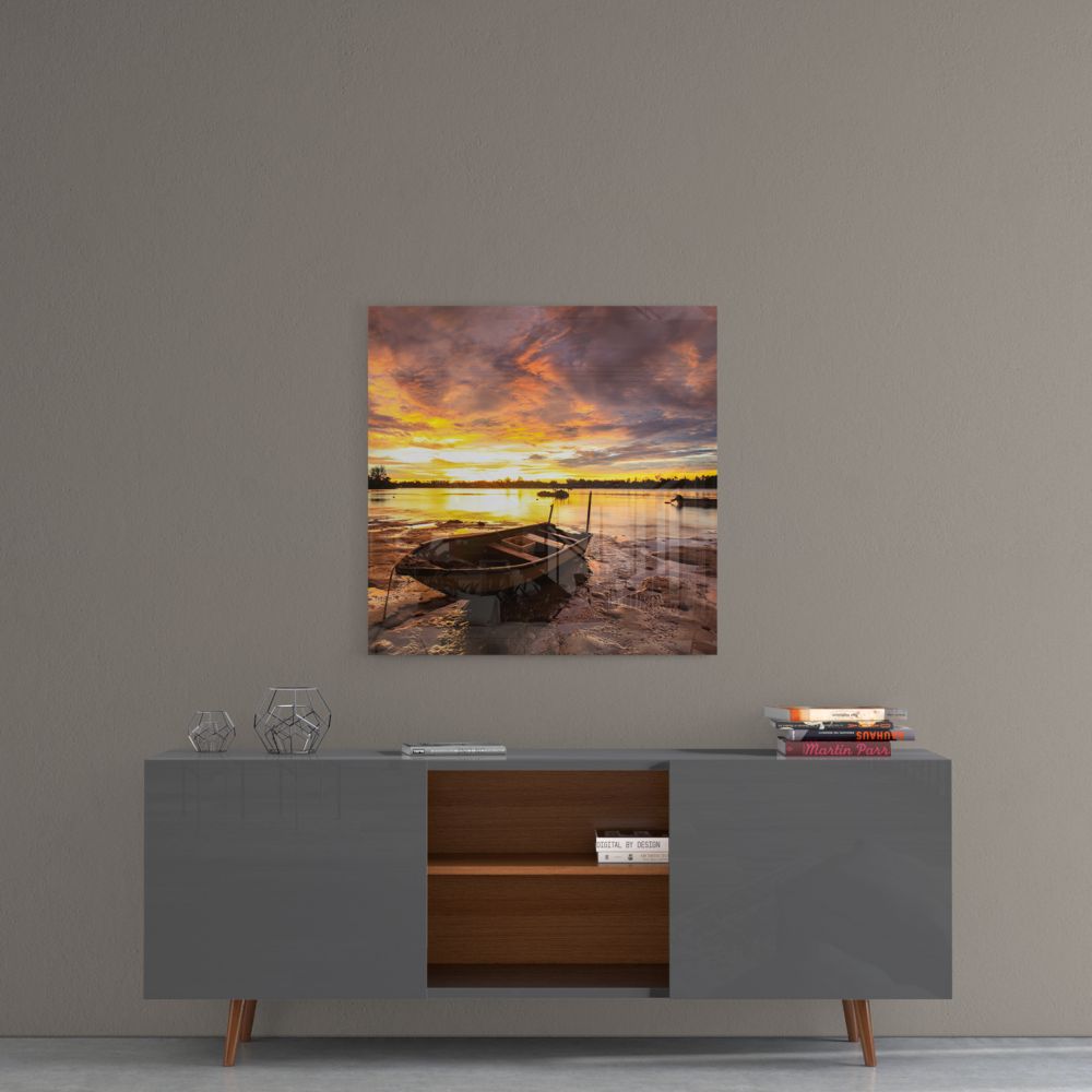 Boat Glass Wall Art.