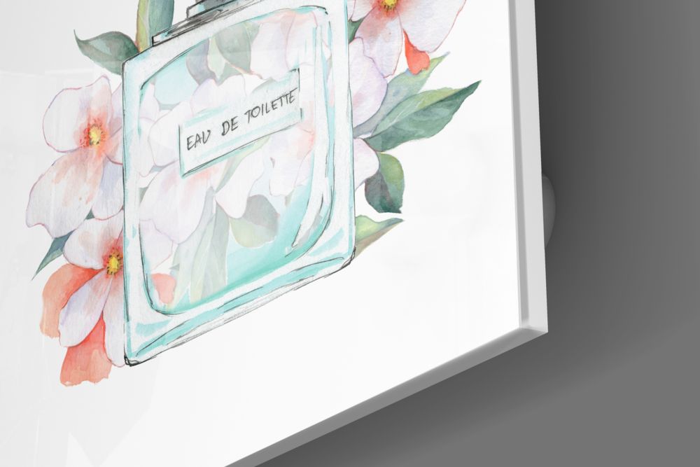 Eau De Toilette Glass Wall Art.