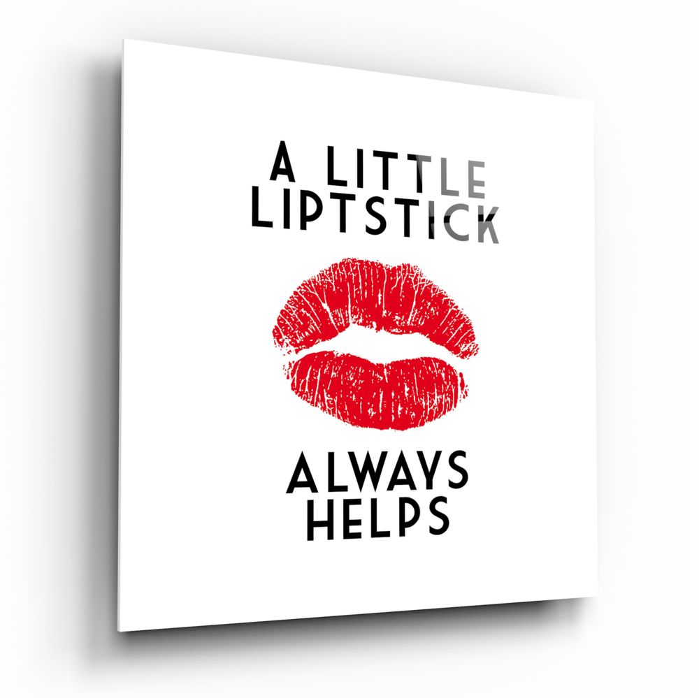 Lipstick Glass Wall Art.