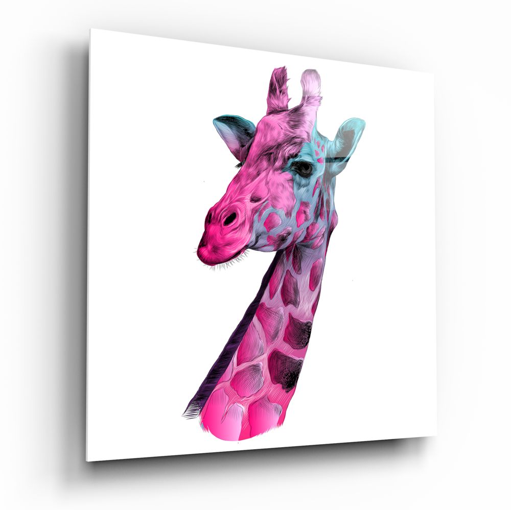 Giraffe Glass Wall Art.
