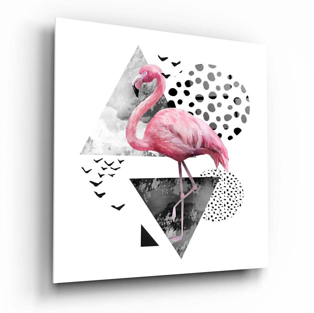 Flamingo Glass Wall Art.