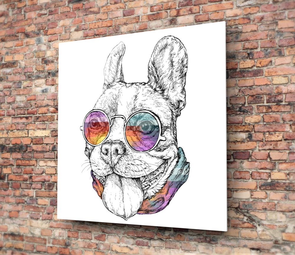 Dog Glass Wall Art.