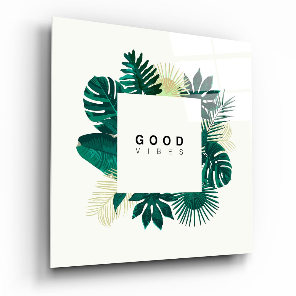 Good Feelings Glass Wall Art.