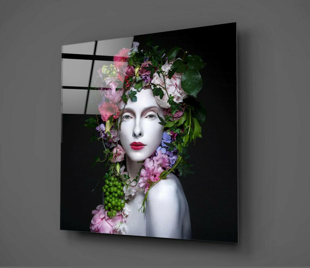 Woman Portrait 2 Glass Wall Art.