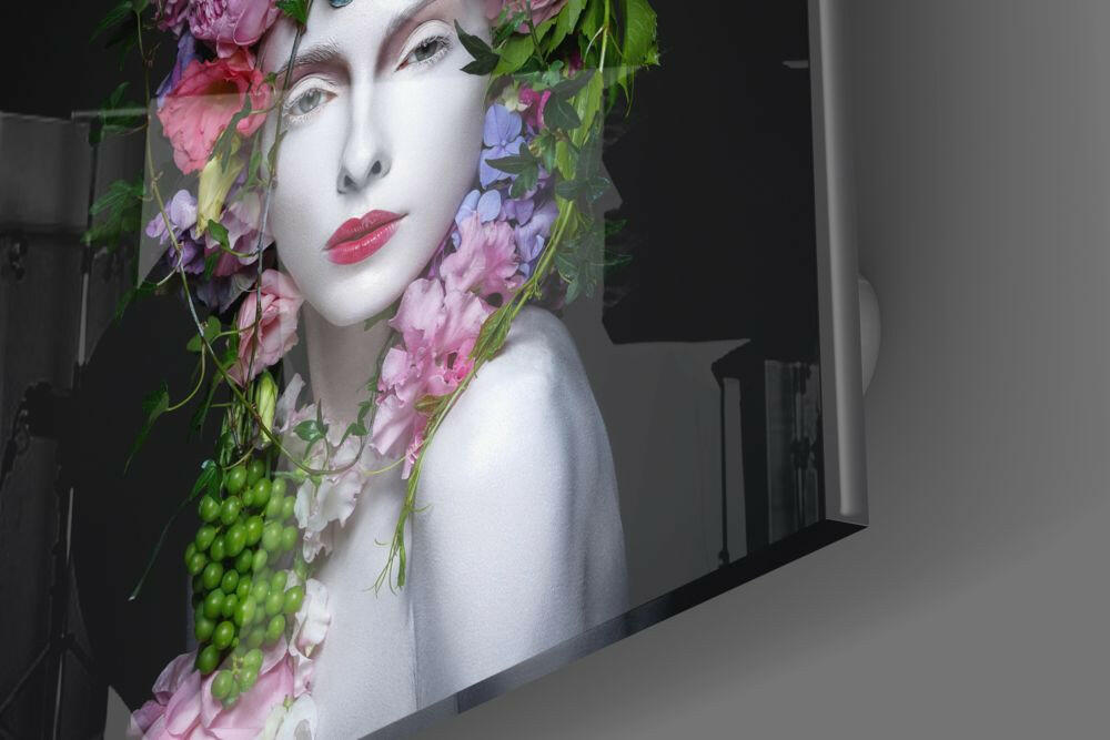 Woman Portrait 2 Glass Wall Art.