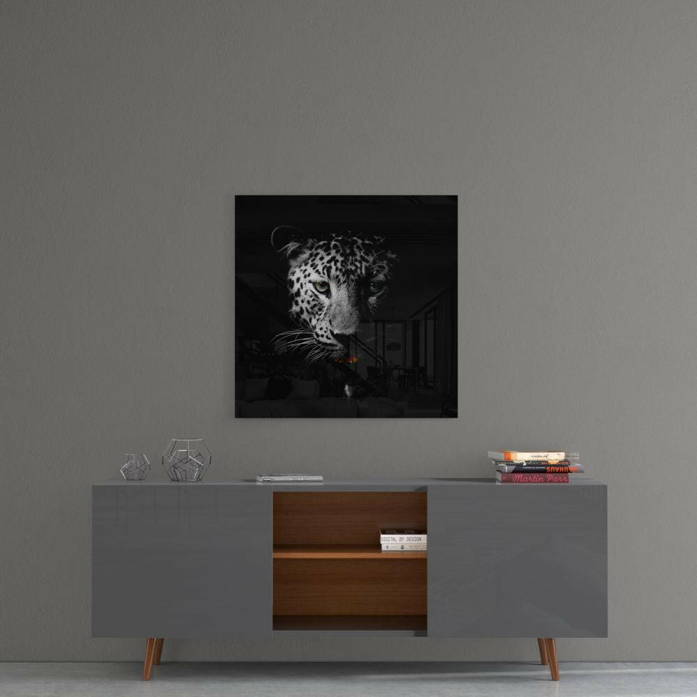 Leopard Glass Wall Art.