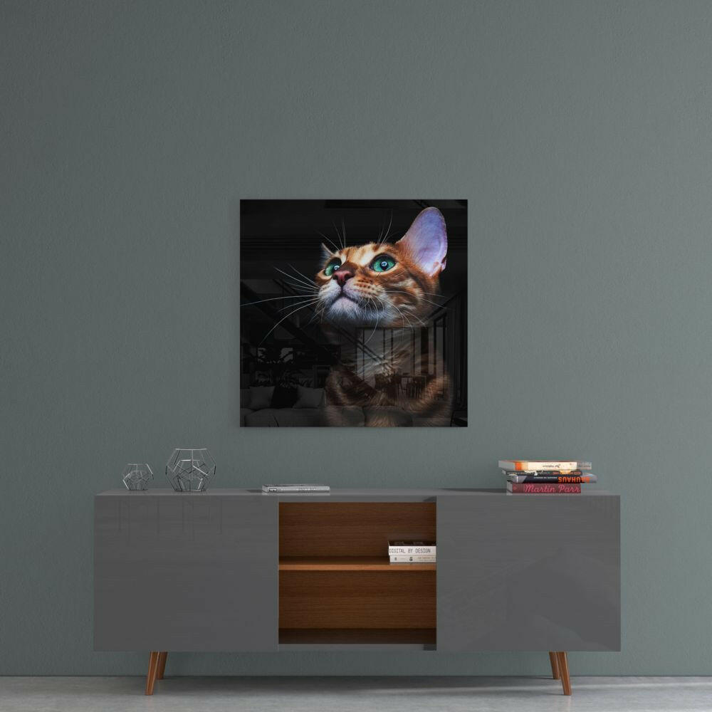 Kitten Glass Wall Art.