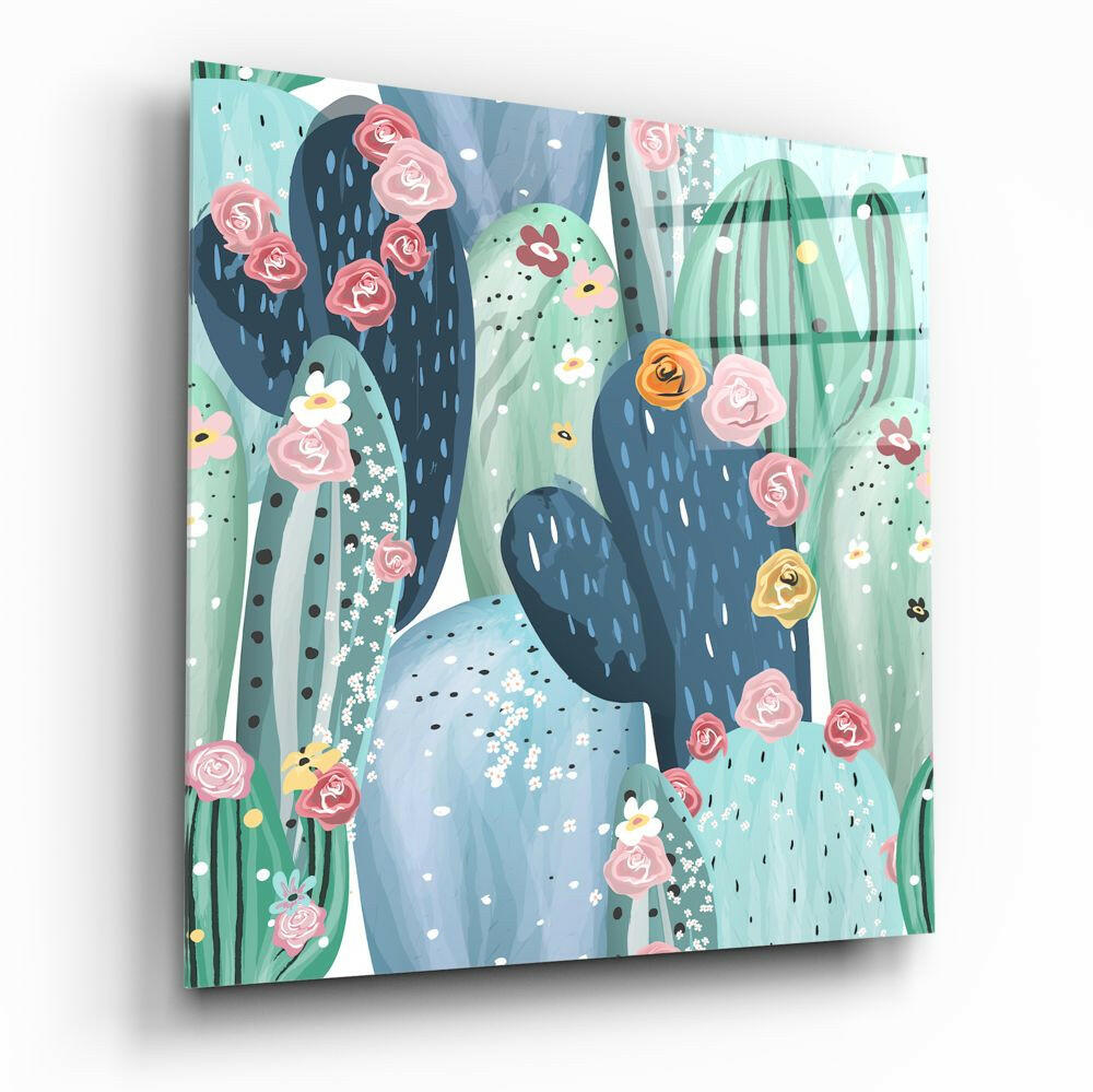 Cactus Glass Wall Art.
