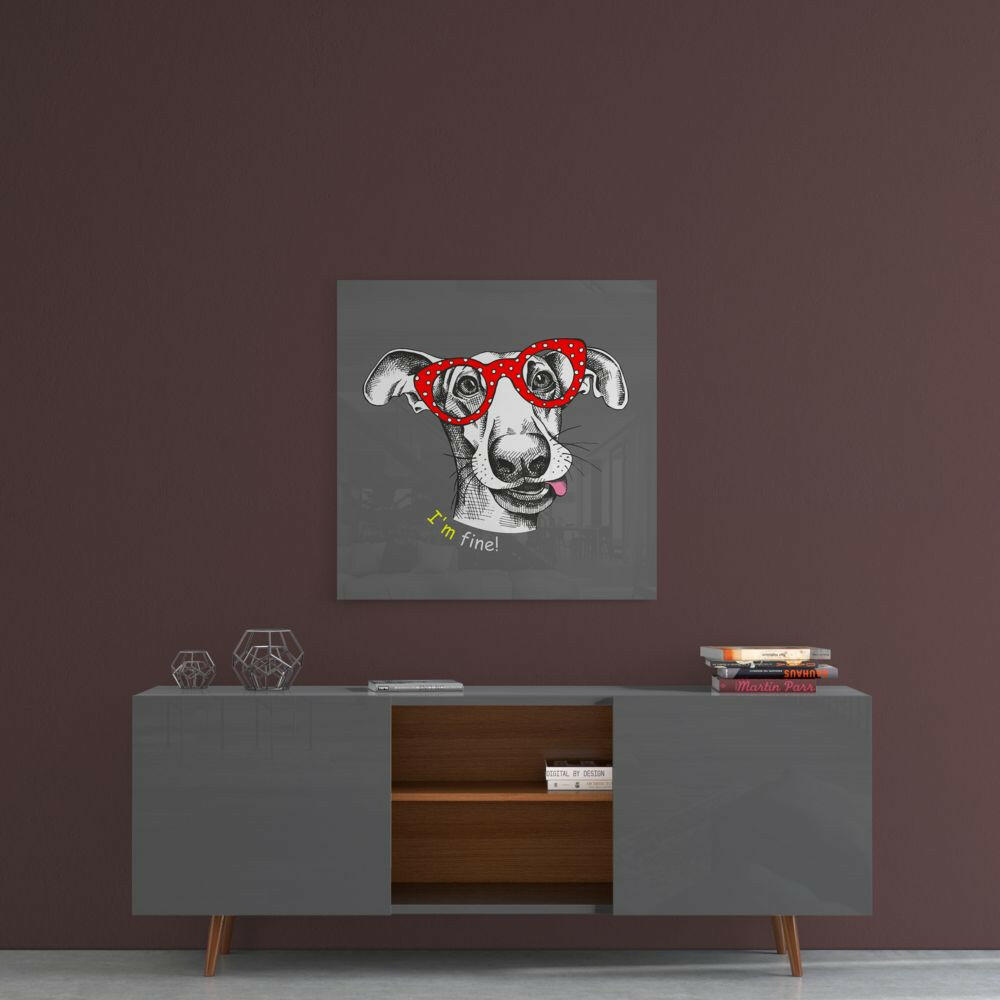 Dog Glass Wall Art.