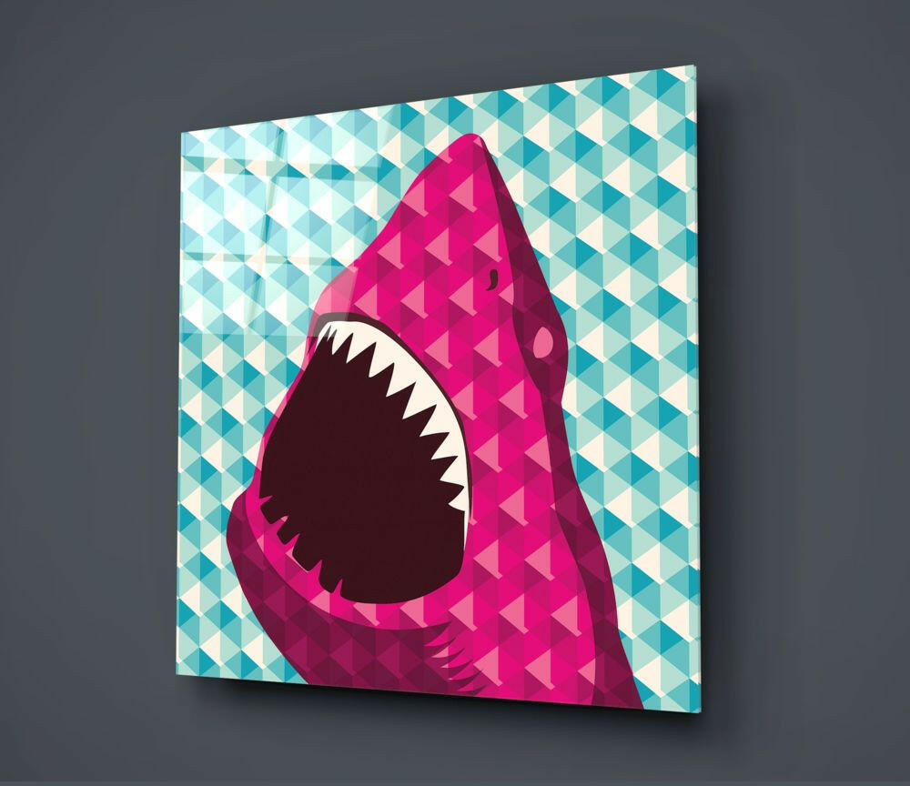 Shark Glass Wall Art.